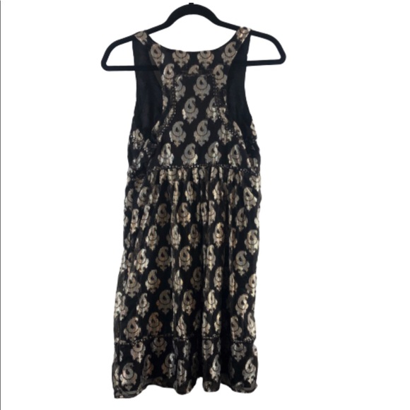 Free people dress gold silver and brown multicolor - Picture 4 of 8